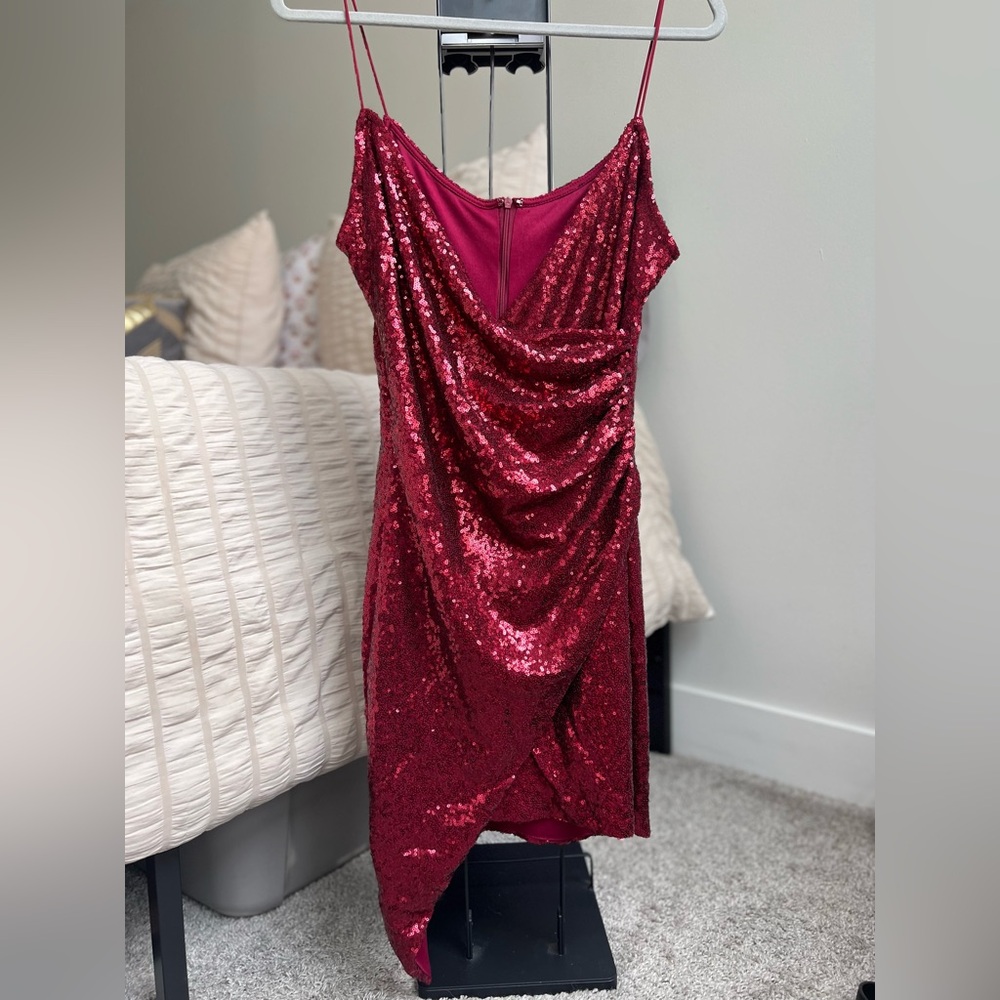 Red Sequin Dress